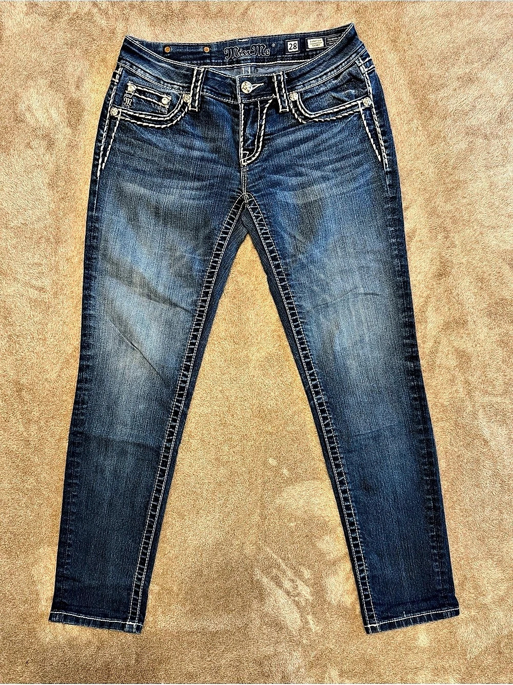 Miss Me Signature Skinny Jeans Blue Waist 28
